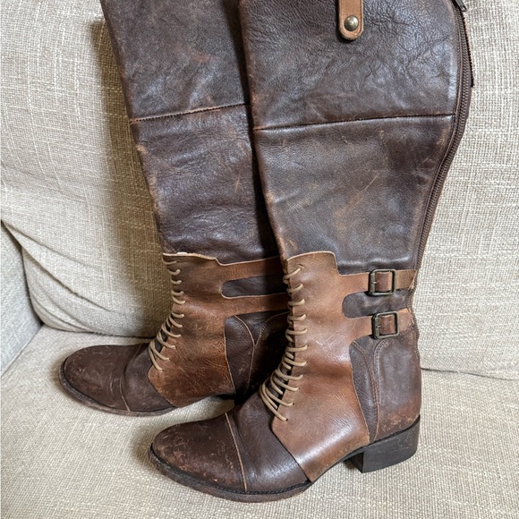 Freebird by Steven Two-Tone Leather Boots